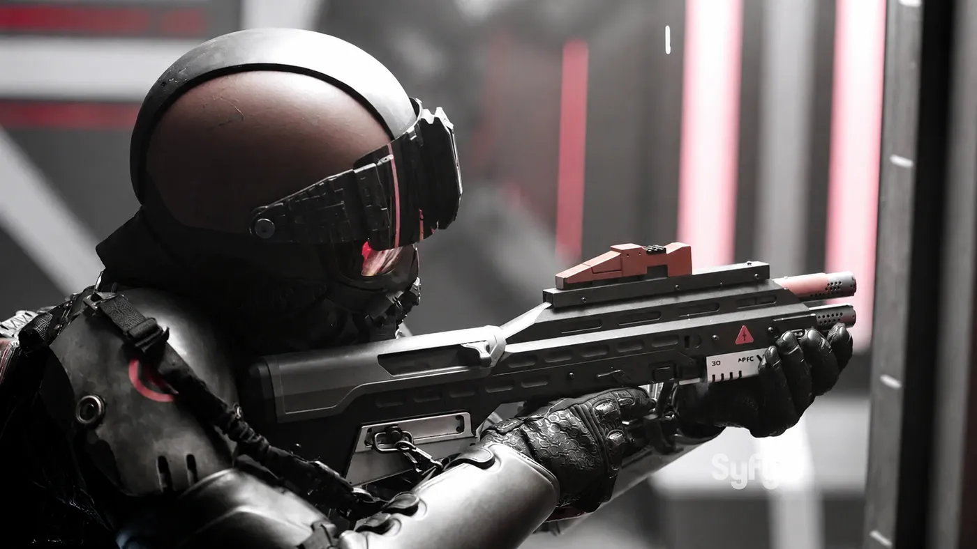 A Westar-built Martian sidearm on screen in The Expanse