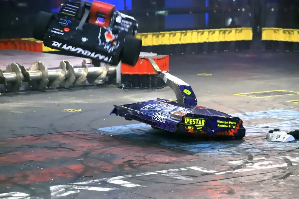 Hydra combat robot in the arena